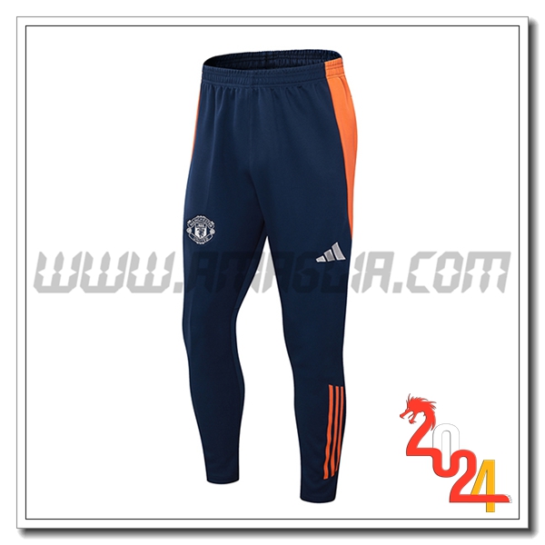 Pantaloni Da Allenamento Manchester United Blu/Arancia 2024 2025 -03