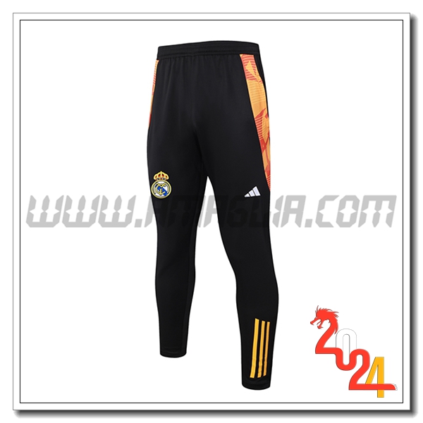 Pantaloni Da Allenamento Real Madrid Nero/Arancia 2024 2025