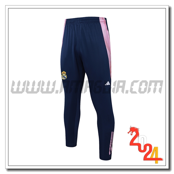 Pantaloni Da Allenamento Real Madrid Blu/Rosa 2024 2025