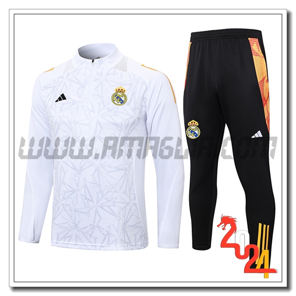 Tuta Allenamento Real Madrid Bianco/Grigio 2024 2025