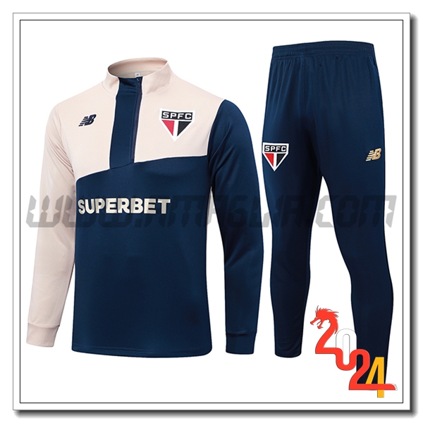 Tuta Allenamento Sao Paulo FC Blu/Giallo 2024 2025