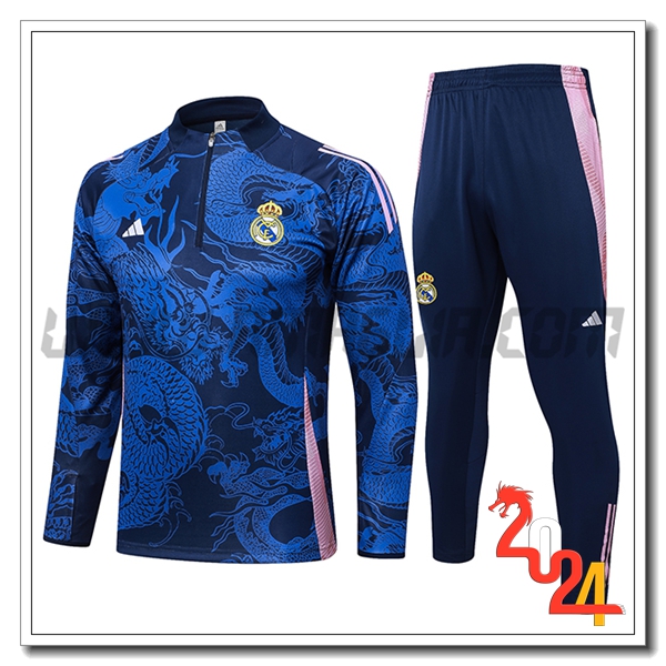 Tuta Allenamento Real Madrid Blu/Rosa 2024 2025