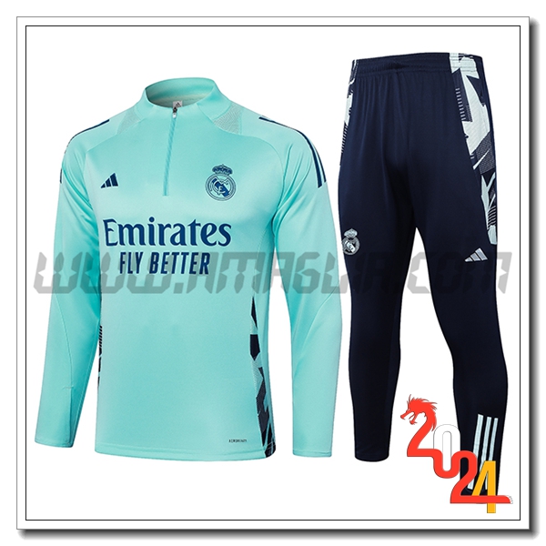 Tuta Allenamento Real Madrid Verde/Blu 2024 2025