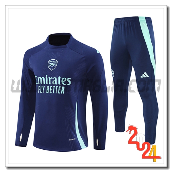 Tuta Allenamento Arsenal Blu/Verde 2024 2025