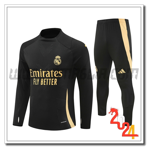 Tuta Allenamento Real Madrid Nero/Giallo 2024 2025 -03
