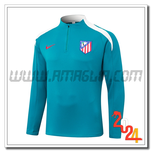 Felpa Allenamento Atletico Madrid Blu/Bianco 2024 2025