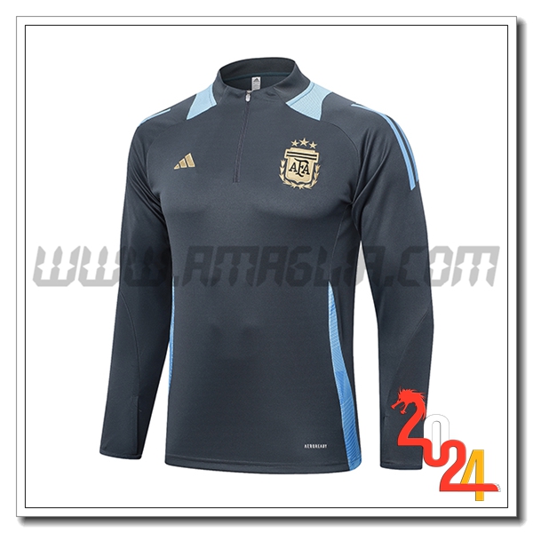 Felpa Allenamento Argentina Grigio/Blu 2024 2025