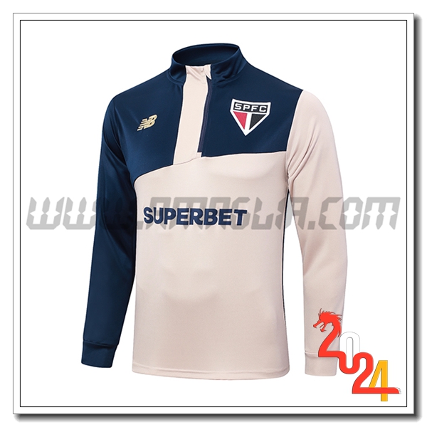 Felpa Allenamento Sao Paulo FC Giallo/Blu 2024 2025