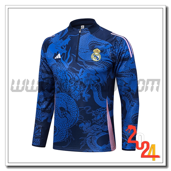 Felpa Allenamento Real Madrid Blu/Rosa 2024 2025