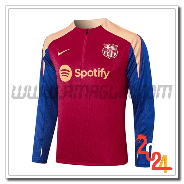 Felpa Allenamento FC Barcellona Rosso/Giallo/Blu 2024 2025