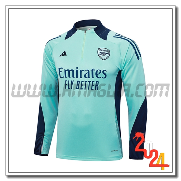 Felpa Allenamento Arsenal Verde/Blu 2024 2025 -03