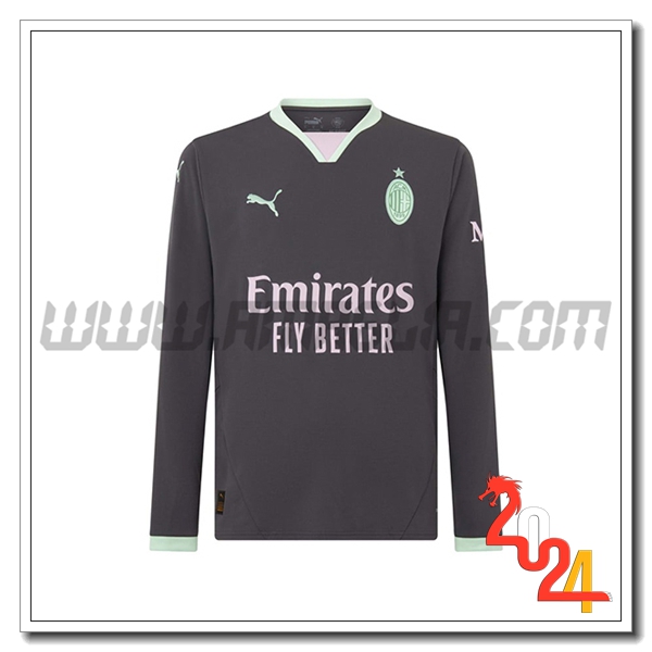 Terzo Nuovo Maglia AC Milan Maniche lunghe 2024 2025