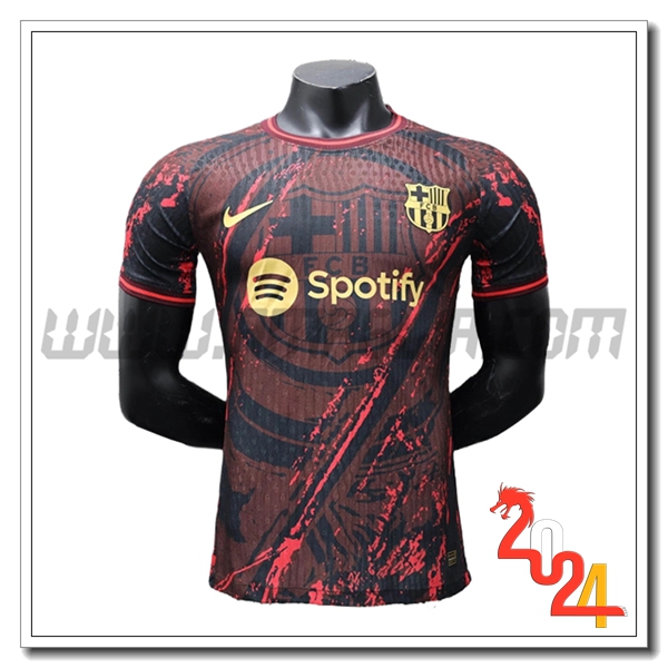 Maglia Calcio FC Barcellona Special Edition 2024 2025 Nero/Rosso