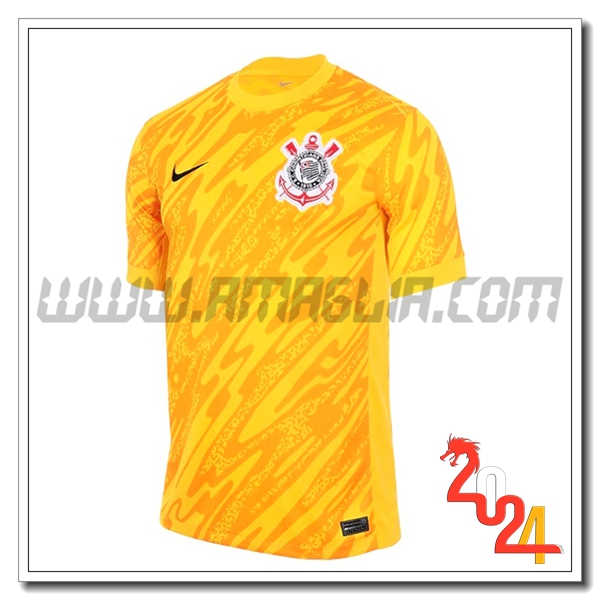 Maglia Calcio Portiere Corinthians 2024 2025 GIALLO
