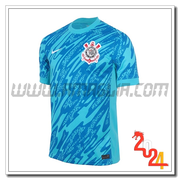Maglia Calcio Portiere Corinthians 2024 2025 Blu