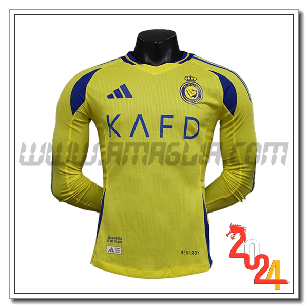 Prima Maglia Calcio Al-Nassr Maniche lunghe 2024 2025