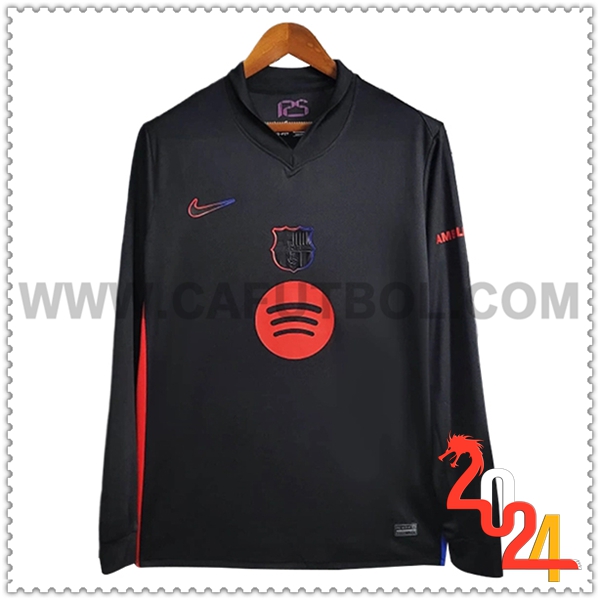 Seconda Maglia Calcio FC Barcellona Maniche lunghe 2024 2025