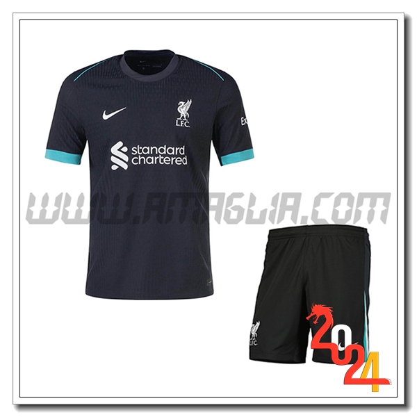 Nuovo Kit Maglia FC Liverpool Bambino Seconda 2024 2025