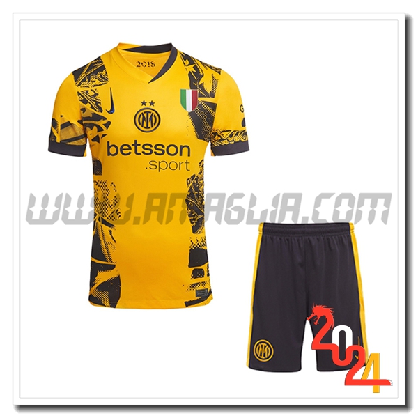 Nuovo Kit Maglia Inter Milan Bambino Terzo 2024 2025