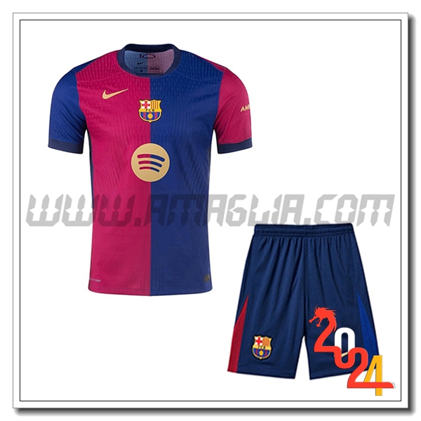 Nuovo Kit Maglia FC Barcellona Bambino Prima 2024 2025