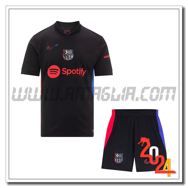 Nuovo Kit Maglia FC Barcellona Bambino Seconda 2024 2025
