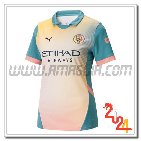 Nuovo Maglia Manchester City Donna Quarta 2024 2025