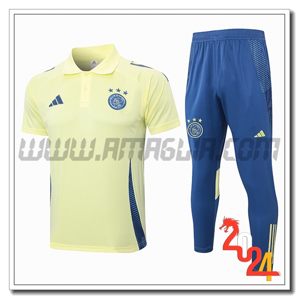 Kit Maglia Polo Ajax Giallo/Blu 2024 2025