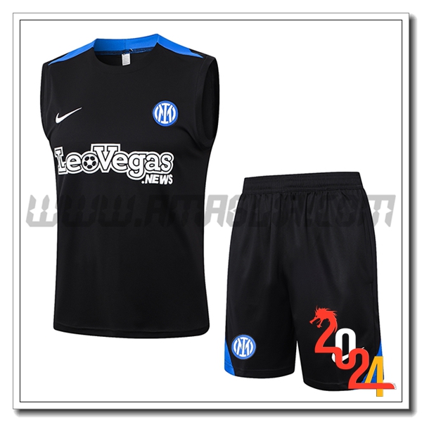 Kit Canotta Allenamento Inter Milan Nero/Blu 2024 2025 -02