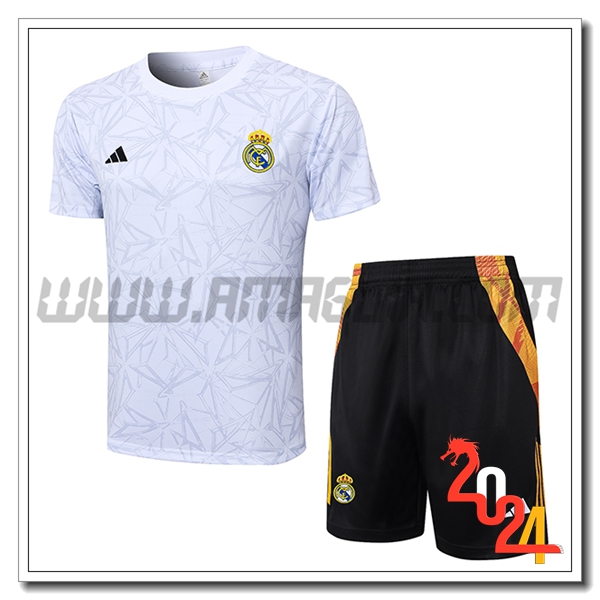 Kit Maglia Allenamento Real Madrid Bianco 2024 2025