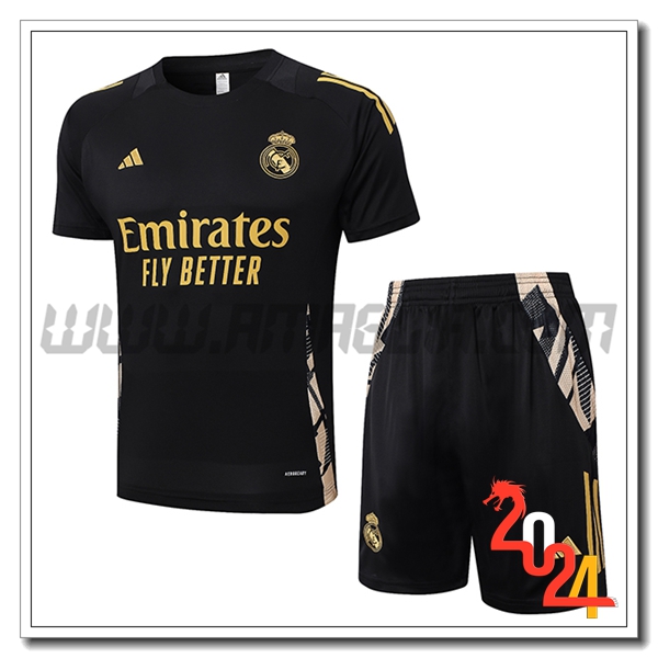 Kit Maglia Allenamento Real Madrid Nero/Giallo 2024 2025 -02