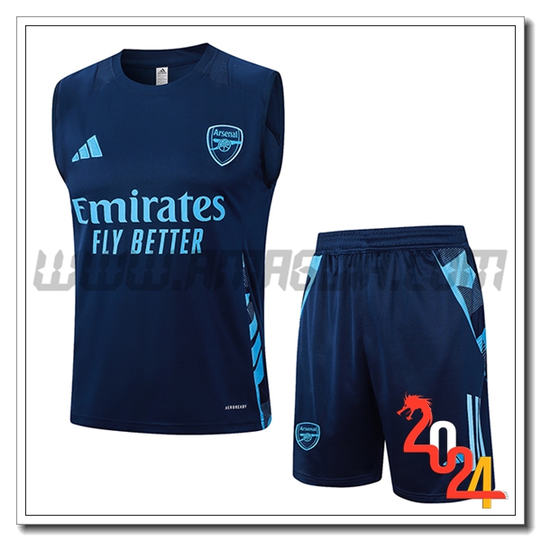 Kit Canotta Allenamento Arsenal Blu Reale 2024 2025
