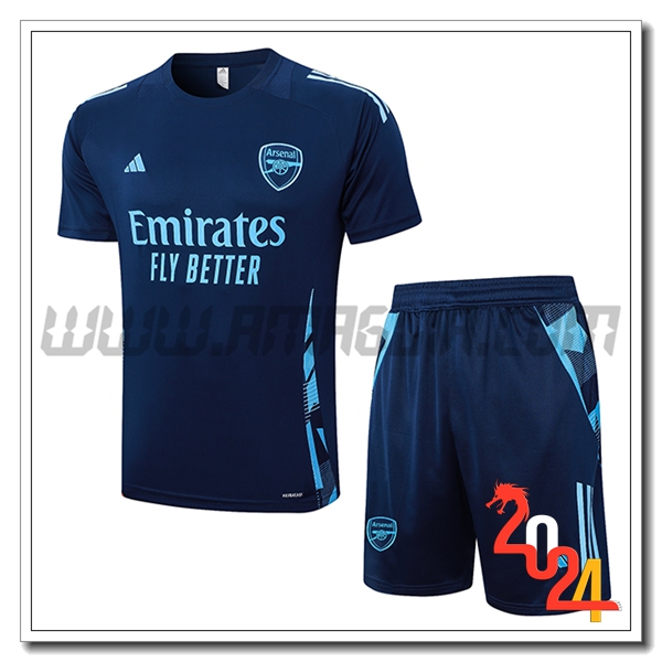 Kit Maglia Allenamento Arsenal Blu Reale 2024 2025 -02