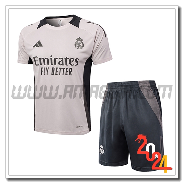 Kit Maglia Allenamento Real Madrid Rosa/Nero 2024 2025