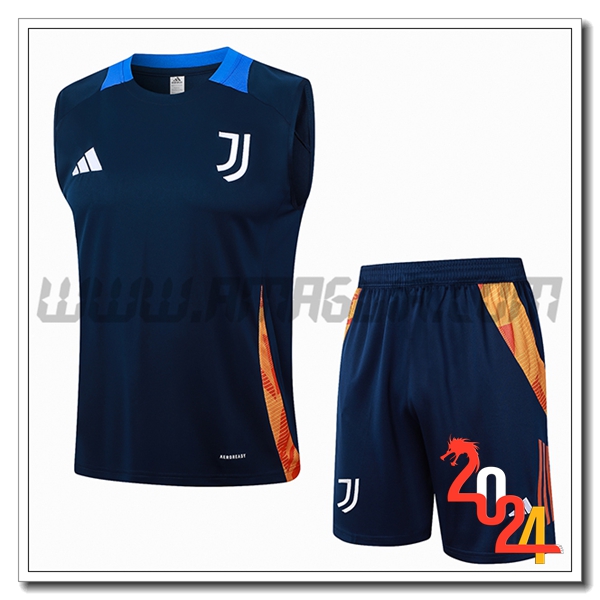 Kit Canotta Allenamento Juventus Blu Reale 2024 2025