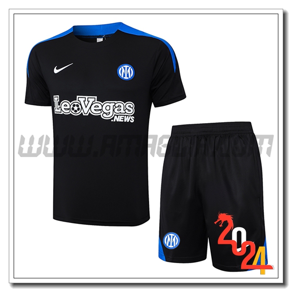 Kit Maglia Allenamento Inter Milan Nero/Blu 2024 2025