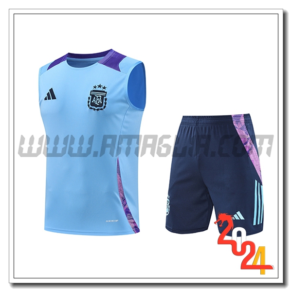 Kit Canotta Allenamento Argentina Blu/viola 2024 2025