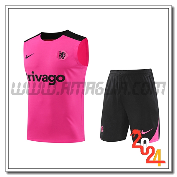 Kit Canotta Allenamento FC Chelsea viola/Nero 2024 2025