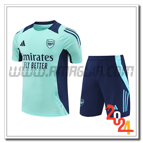 Kit Maglia Allenamento Arsenal Verde/Ble 2024 2025