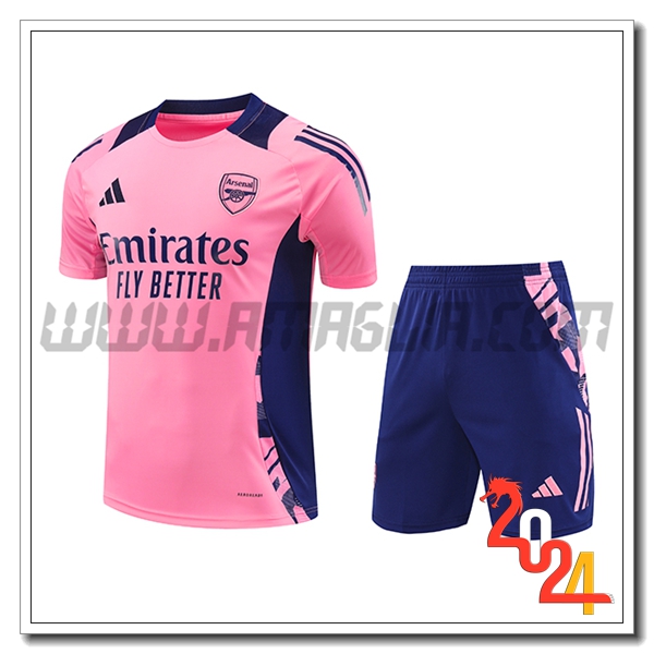 Kit Maglia Allenamento Arsenal Rosa/viola 2024 2025