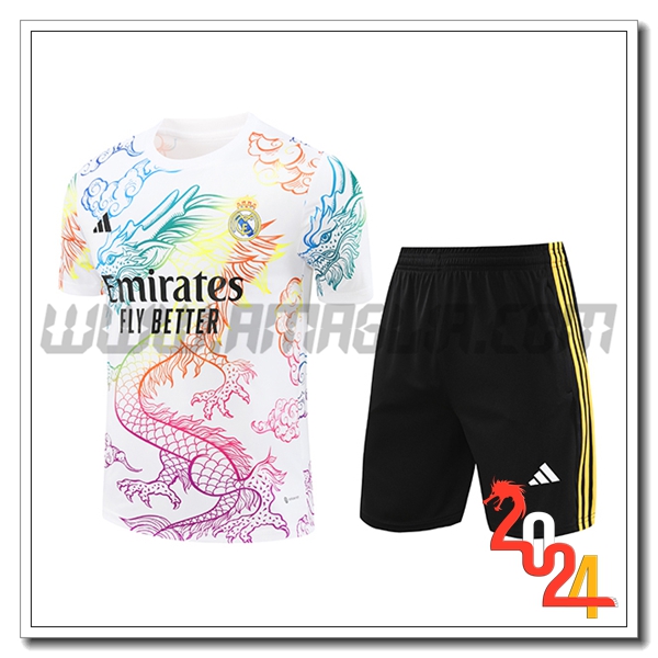 Kit Maglia Allenamento Real Madrid Bianco 2024 2025 -02