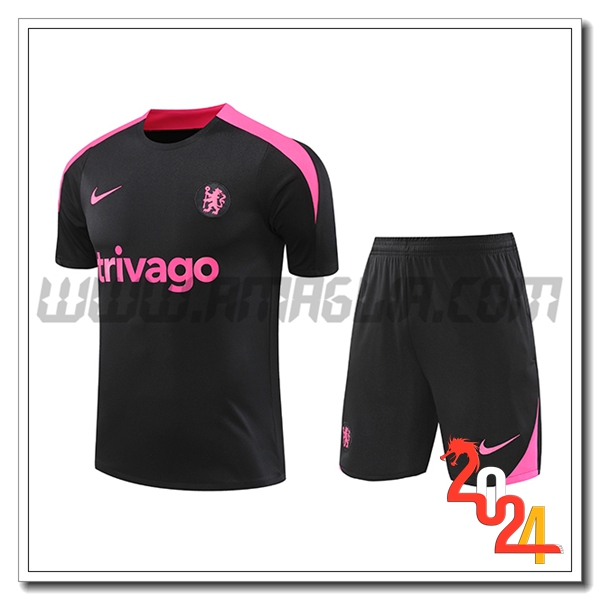 Kit Maglia Allenamento FC Chelsea Nero/viola 2024 2025