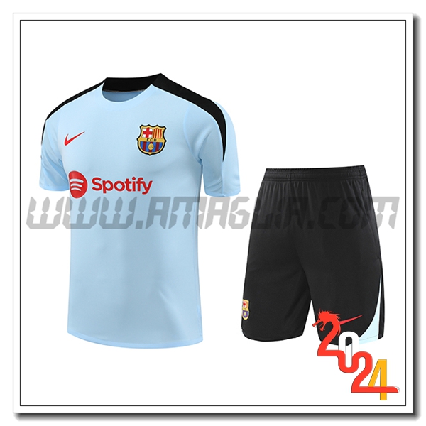 Kit Maglia Allenamento FC Barcellona Blu/Nero 2024 2025