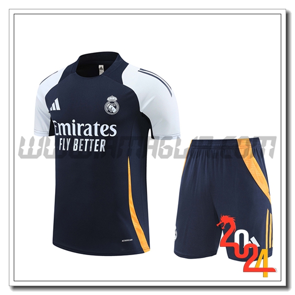 Kit Maglia Allenamento Real Madrid Blu/Bianco/Giallo 2024 2025