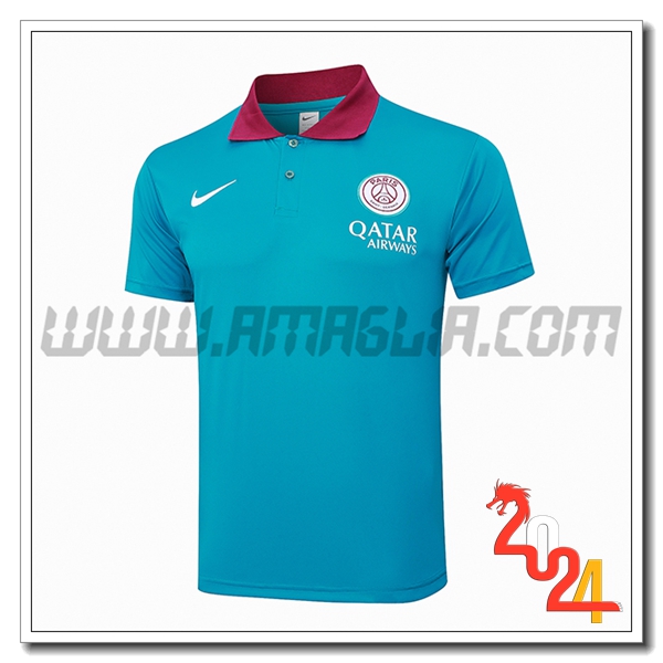 Maglia Polo PSG Blu/Rosso 2024 2025