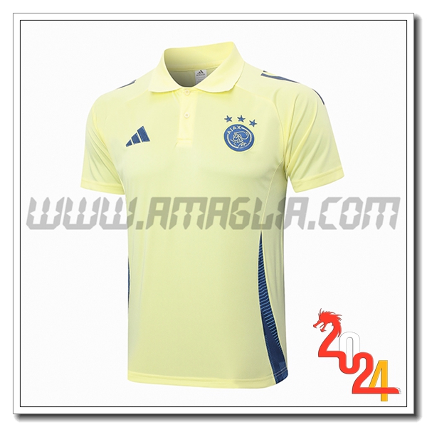 Maglia Polo Ajax Giallo/Blu 2024 2025