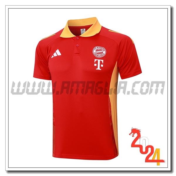 Maglia Polo Bayern Monaco Rosso/Arancia 2024 2025