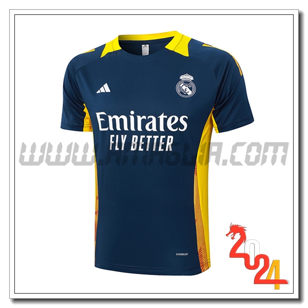 T Shirt Allenamento Real Madrid Blu/Giallo 2024 2025