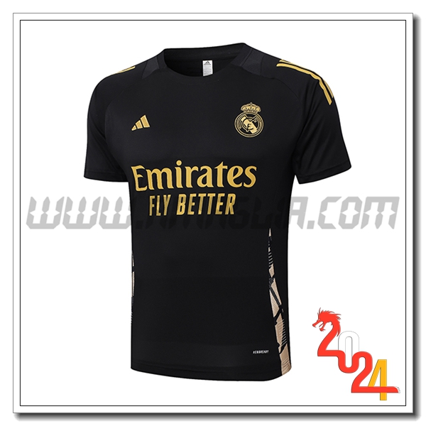 T Shirt Allenamento Real Madrid Nero/Giallo 2024 2025
