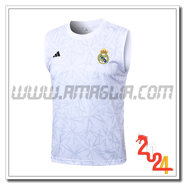 Canotta Allenamento Real Madrid Bianco 2024 2025 -02