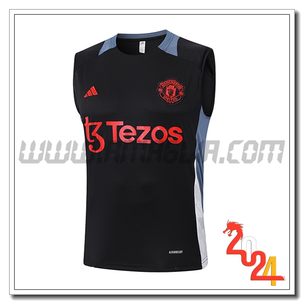 Canotta Allenamento Manchester United Nero 2024 2025 -07